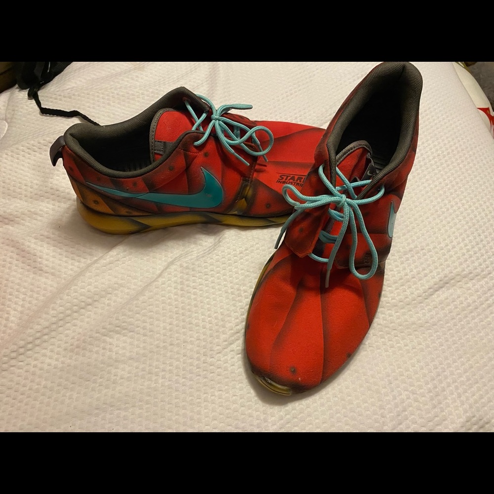 Nike Roshe Ironman Custom by Kickasso. Some small pint scuffs shown in pictures.